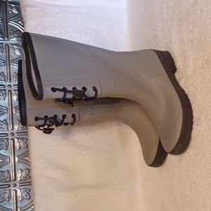 Sperry waterproof rubber boots  women's size 6 gray